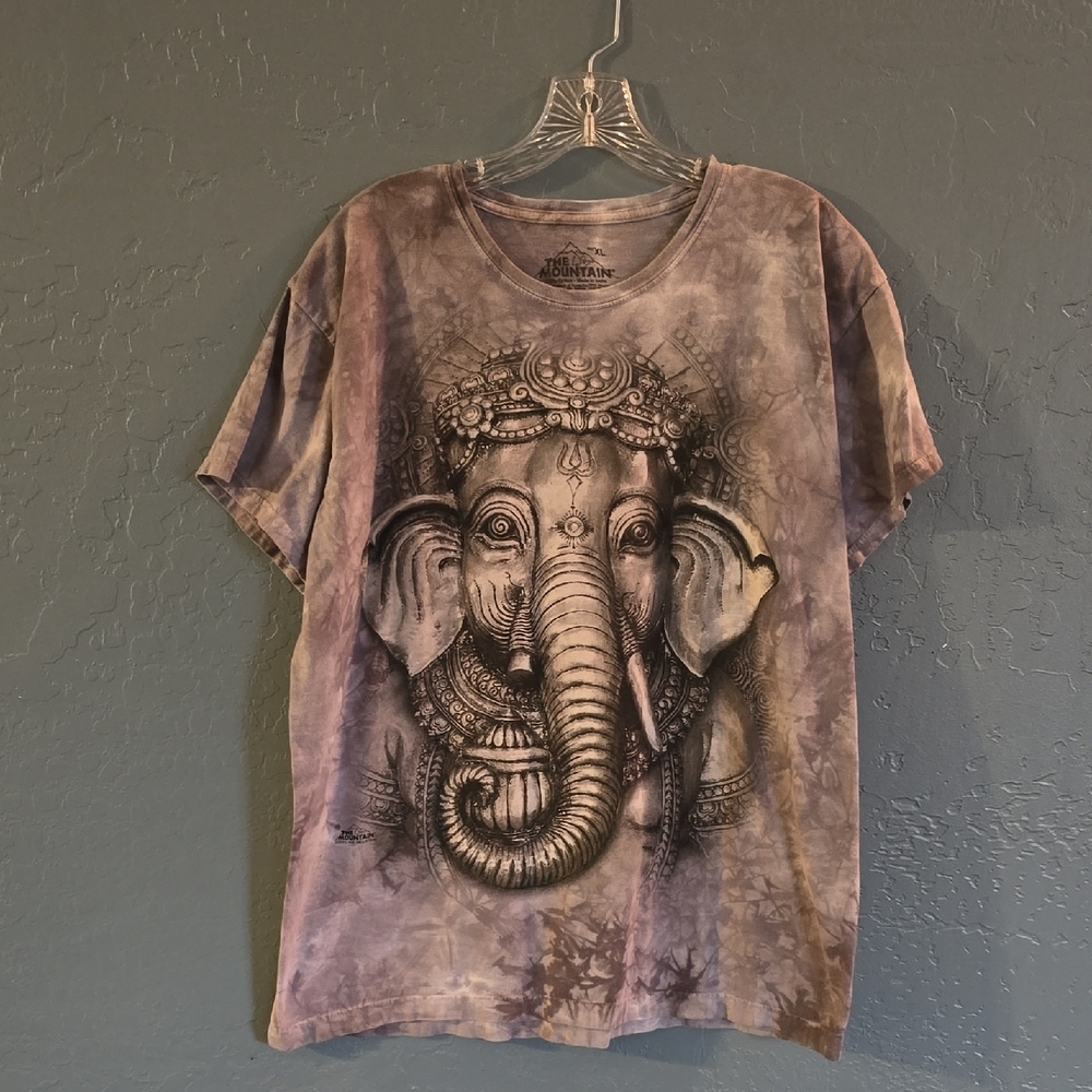 The Mountain Purple Ganesh Tie-Dye Shirt
